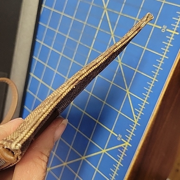 Juicy Couture Brown Monogram Envelope Clutch 10" x 5.5" Like New - Picture 10 of 16